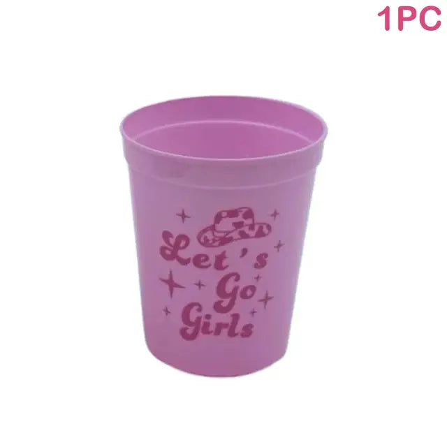 1/5pcs Bachelorette Party Team Bride Plastic Drinking Cups