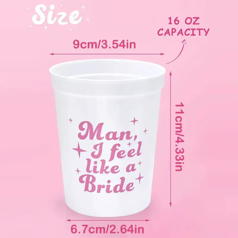 1/5pcs Bachelorette Party Team Bride Plastic Drinking Cups