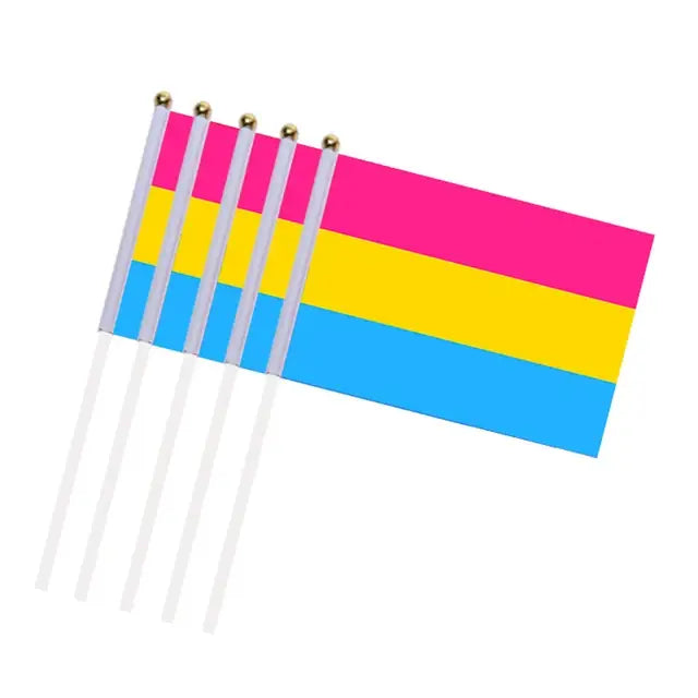 10PCS/Pack Gay Pride Flags Easy To Hold Mini Small Rainbow