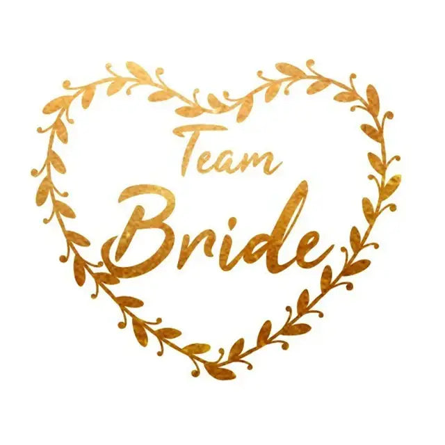 10Pcs Team Bride Tribe Golden Tattoo Stickers Bachelorette