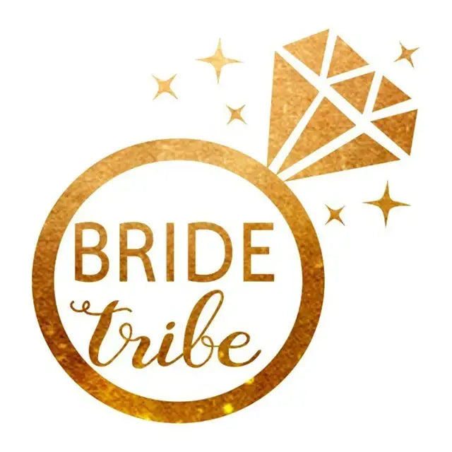 10Pcs Team Bride Tribe Golden Tattoo Stickers Bachelorette