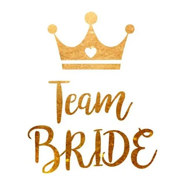 10Pcs Team Bride Tribe Golden Tattoo Stickers Bachelorette