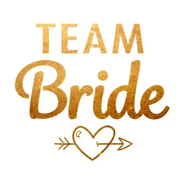 10Pcs Team Bride Tribe Golden Tattoo Stickers Bachelorette
