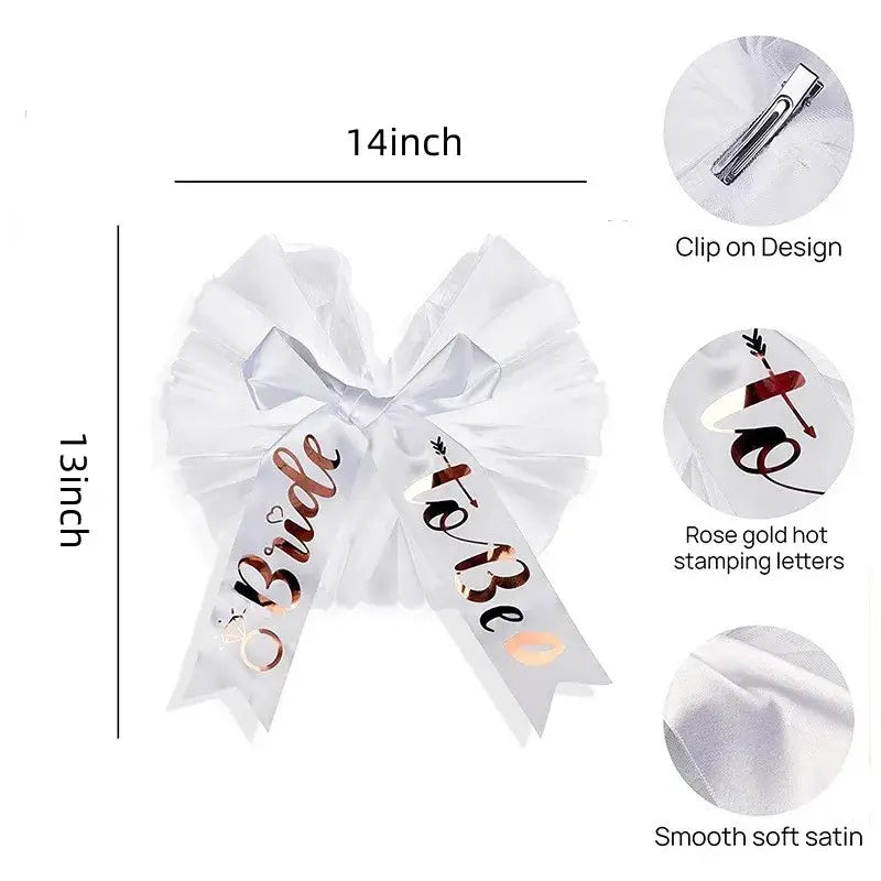 1set Rose Gold Bride To Be Bikini Tutu Skirt Wedding