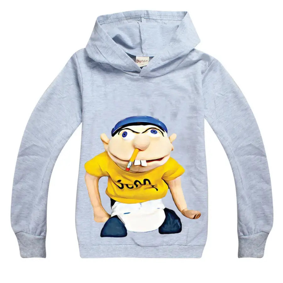 2-16Y Newest Funny JEFFY Youth Kids Cartoon Hoodies