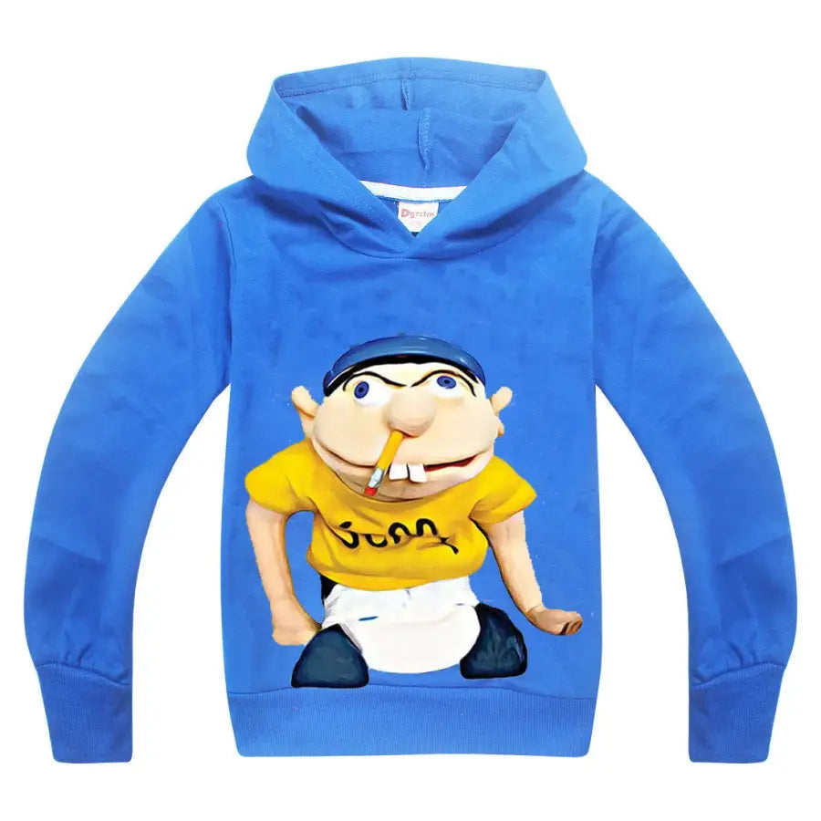 2-16Y Newest Funny JEFFY Youth Kids Cartoon Hoodies