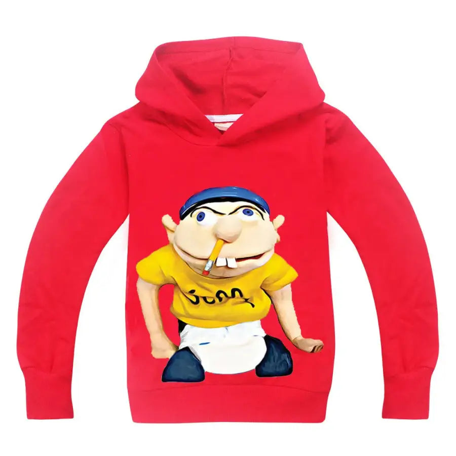 2-16Y Newest Funny JEFFY Youth Kids Cartoon Hoodies