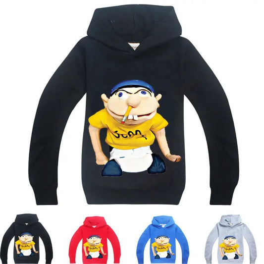 2-16Y Newest Funny JEFFY Youth Kids Cartoon Hoodies