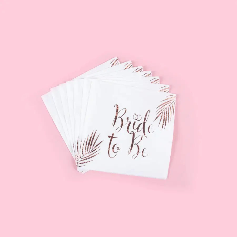 20pcs Rose Gold Bride To Be Disposable Paper Napkin Wedding