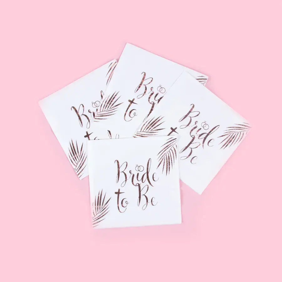 20pcs Rose Gold Bride To Be Disposable Paper Napkin Wedding