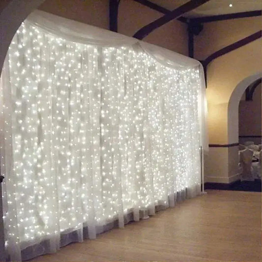 3M 300 LED Curtain String Light Garland Party Backdrop