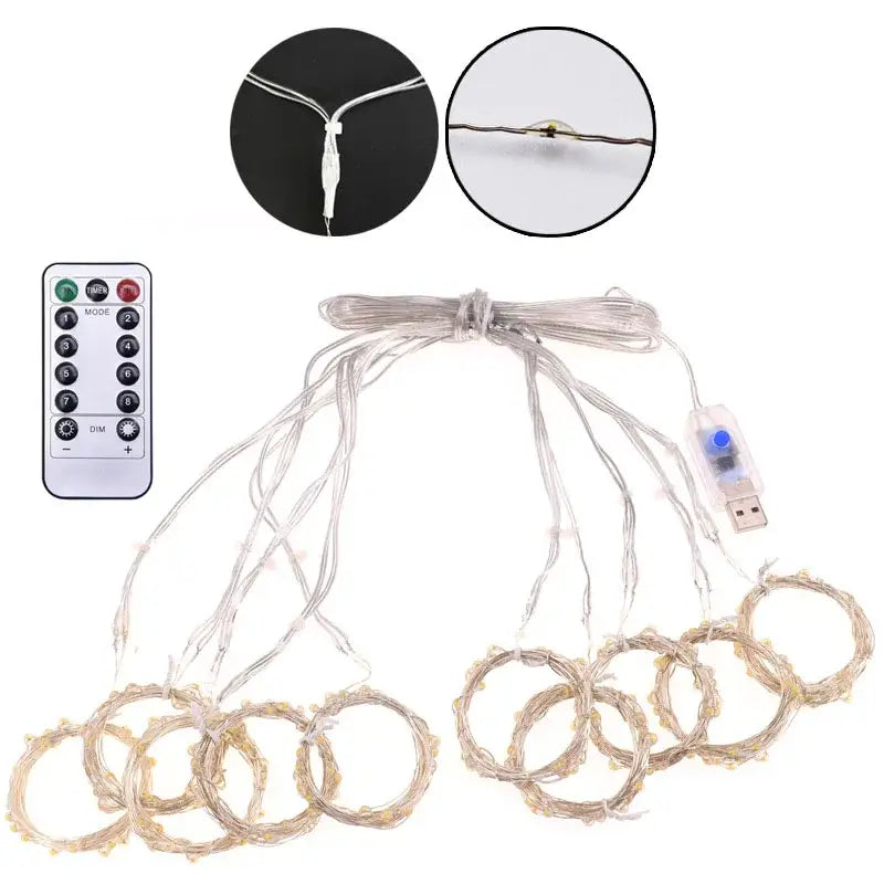 3M 300 LED Curtain String Light Garland Party Backdrop