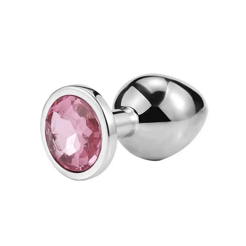 Adult Sex Toy SM Metal Anal Plug For Men And Women - Pink