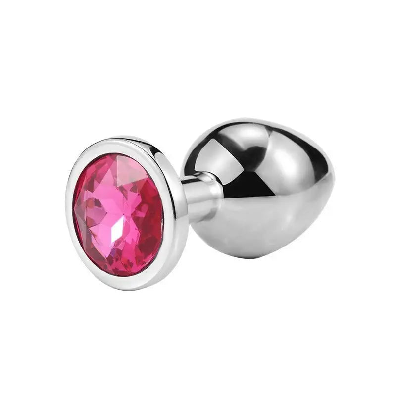 Adult Sex Toy SM Metal Anal Plug For Men And Women - Rose
