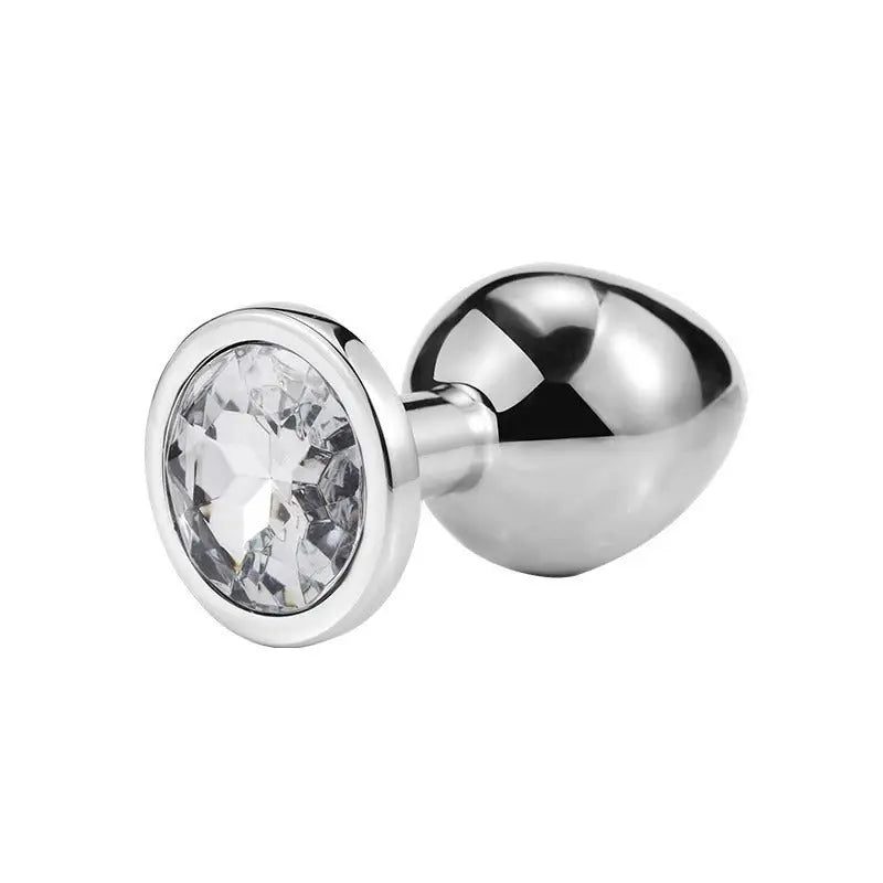 Adult Sex Toy SM Metal Anal Plug For Men And Women - White