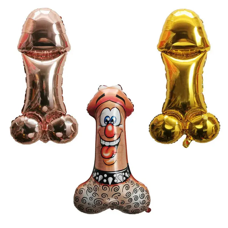 Bachelorette Party Decor Willy Penis Foil Balloon Cupcake