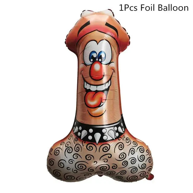 Bachelorette Party Decor Willy Penis Foil Balloon Cupcake