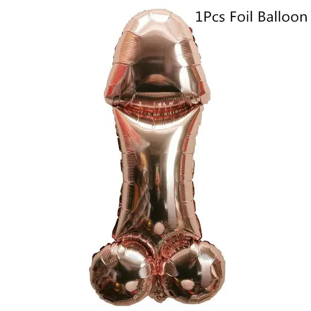 Bachelorette Party Decor Willy Penis Foil Balloon Cupcake