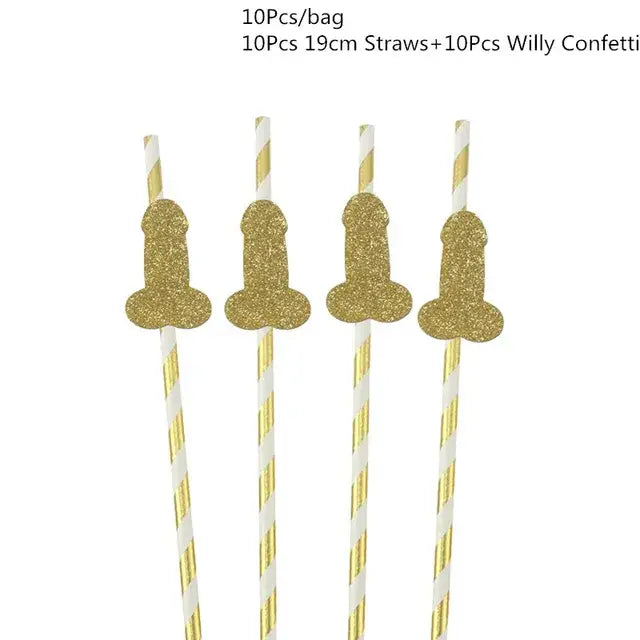 Bachelorette Party Decor Willy Penis Foil Balloon Cupcake