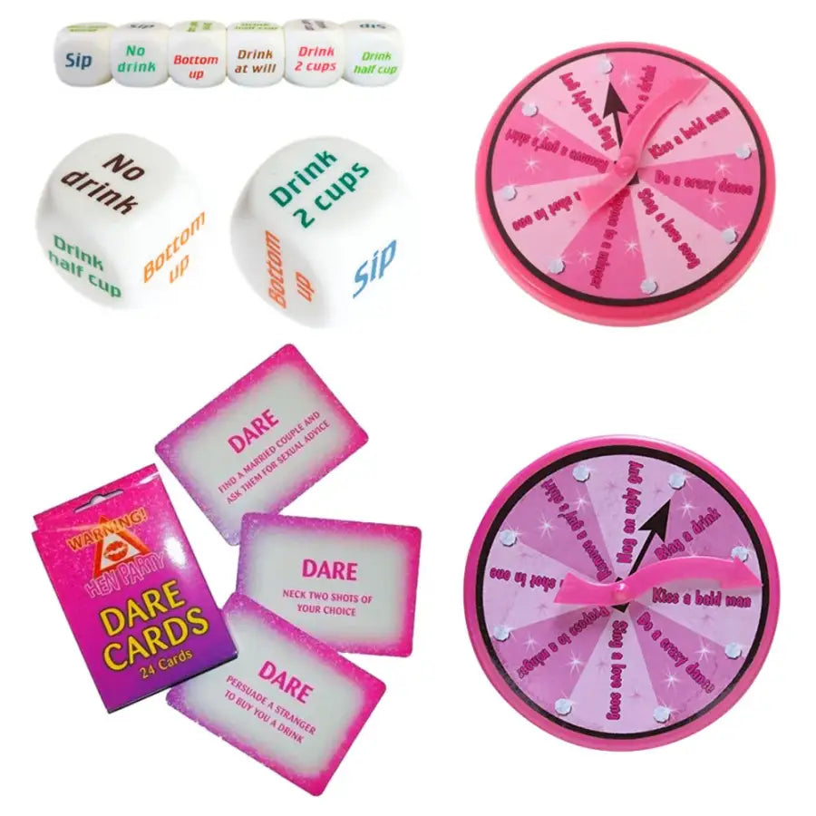 Bachelorette Party Entertaining Card Game Drinking Dice