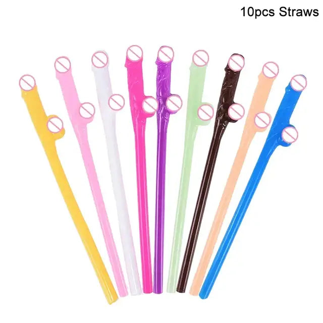 Bachelorette Party Games Balloon Penis Straw Gift Bride