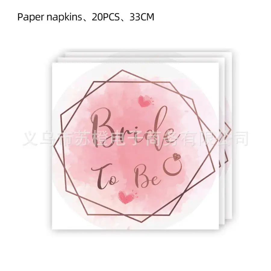 Bachelorette Party Team Bride To Be Tableware Cups Plate