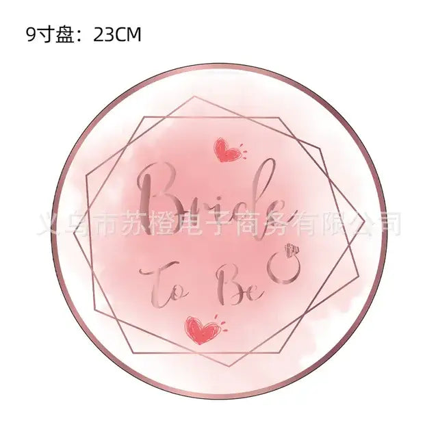 Bachelorette Party Team Bride To Be Tableware Cups Plate