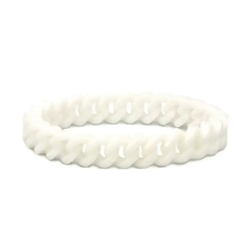 Black White Rainbow Rubber Wristband Silicone Bracelet