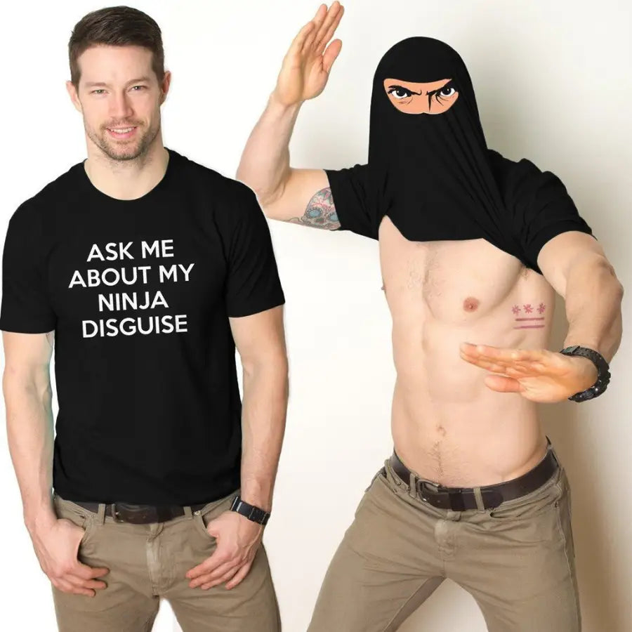 Funny printed men T-shirt double sided - Black / S