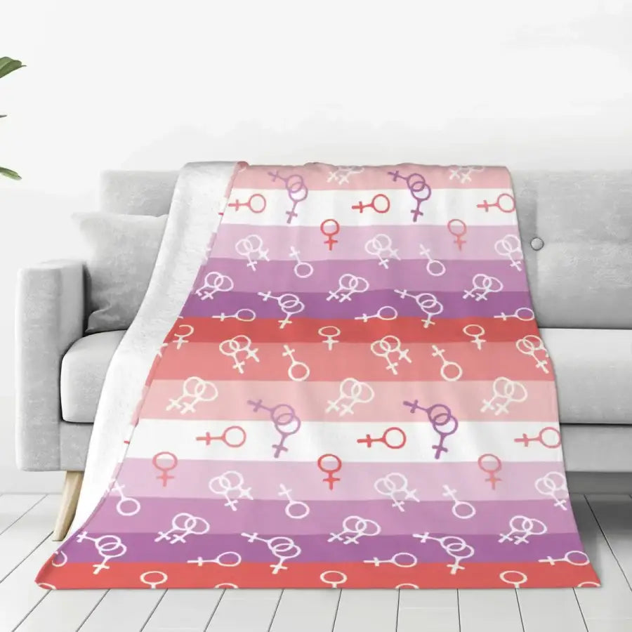 Lesbian Pride Flag Merchandise Blanket Female Gender Woman