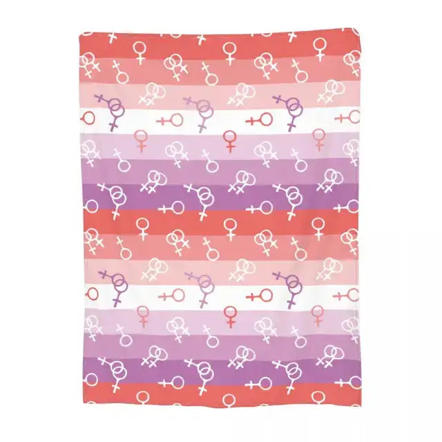 Lesbian Pride Flag Merchandise Blanket Female Gender Woman