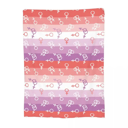 Lesbian Pride Flag Merchandise Blanket Female Gender Woman