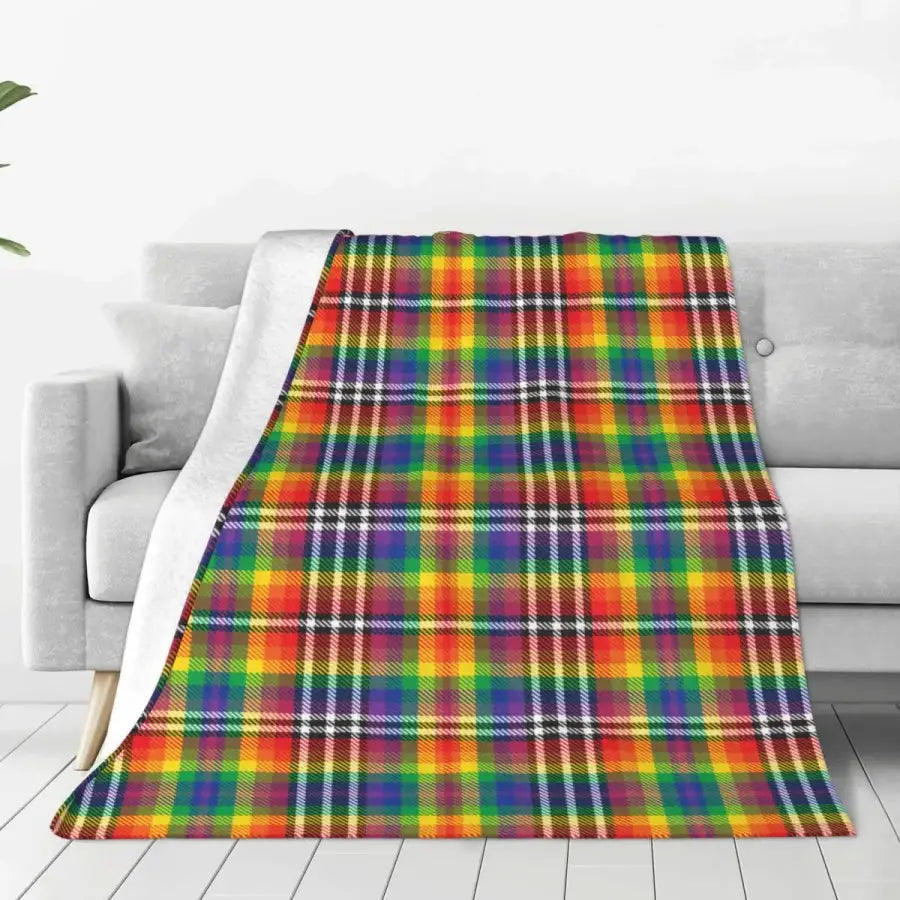 LGBTQ Pride Checkered Tartan Merchandise Blanket Fleece