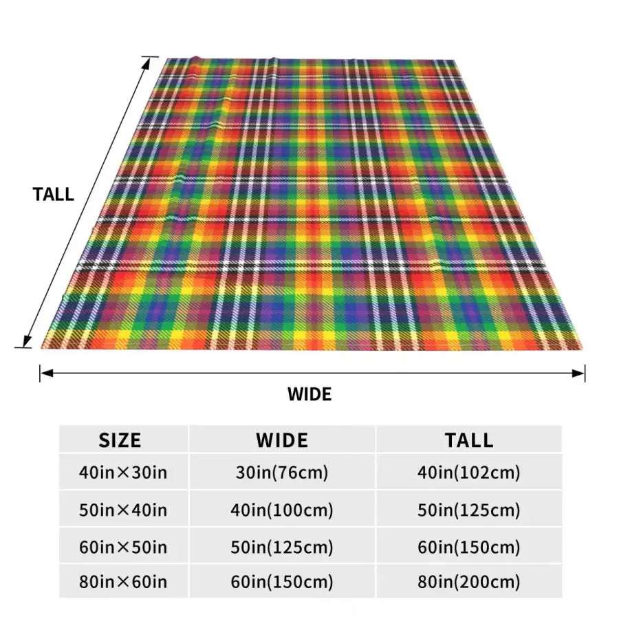 LGBTQ Pride Checkered Tartan Merchandise Blanket Fleece