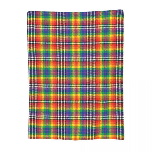 LGBTQ Pride Checkered Tartan Merchandise Blanket Fleece