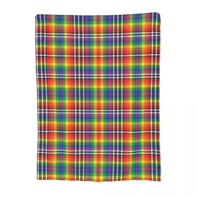 LGBTQ Pride Checkered Tartan Merchandise Blanket Fleece