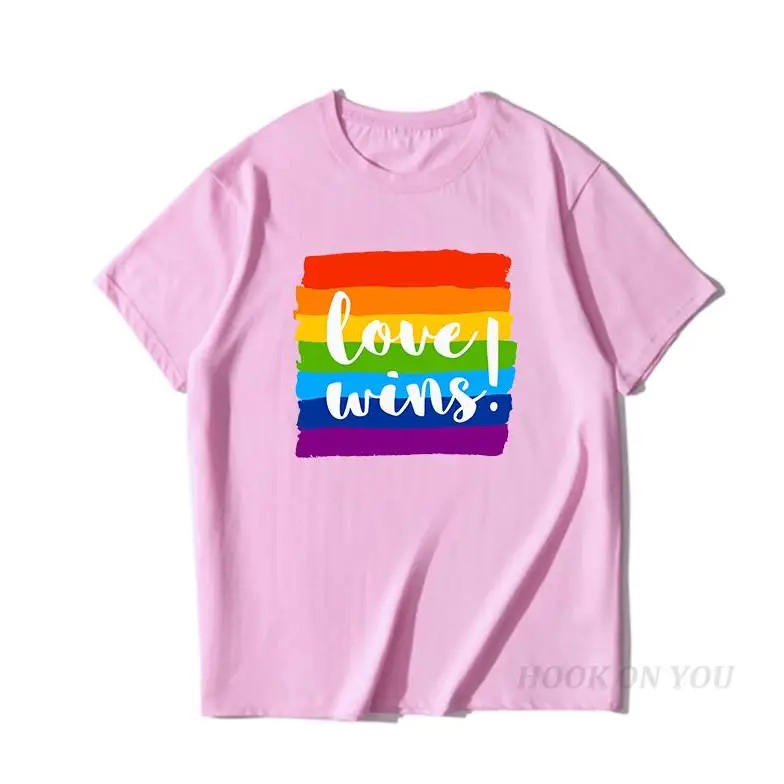Men’s Pride Lgbt Gay Love Lesbian Rainbow Cotton T Shirts