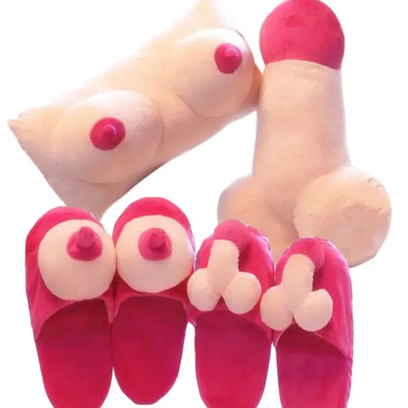 Plush Cushion Boobs and Penis Pillow for Couple