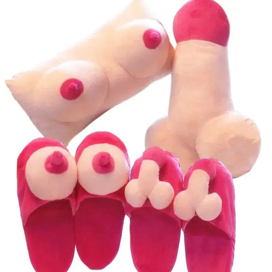 Plush Cushion Boobs and Penis Pillow for Couple