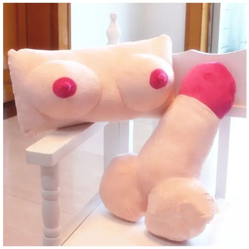 Plush Cushion Boobs and Penis Pillow for Couple
