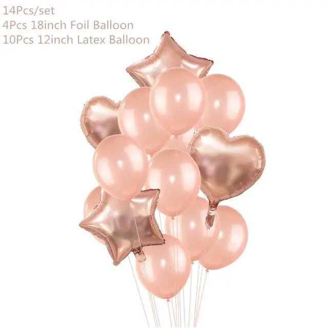 Rose Gold Party Disposable Tableware Set Paper Plate Cup