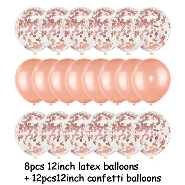 Rose Gold Party Disposable Tableware Set Paper Plate Cup