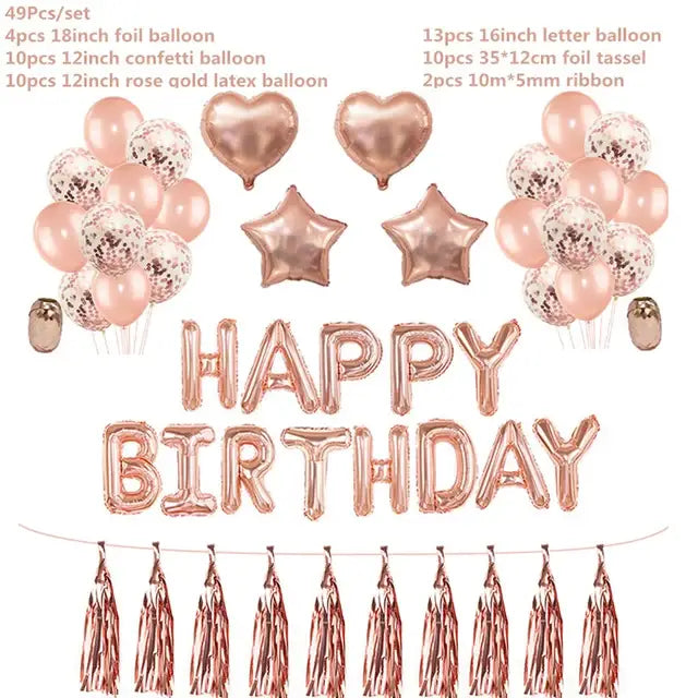 Rose Gold Party Disposable Tableware Set Paper Plate Cup