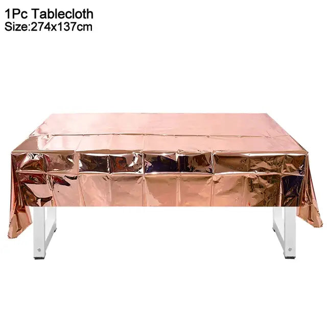 Rose Gold Party Disposable Tableware Set Paper Plate Cup