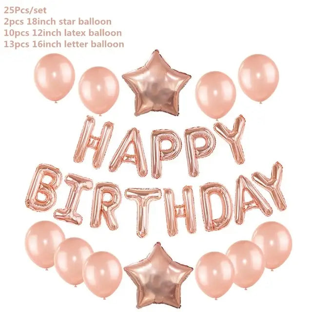 Rose Gold Party Disposable Tableware Set Paper Plate Cup