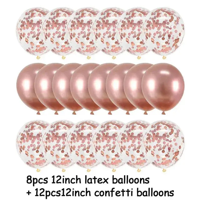 Rose Gold Party Disposable Tableware Set Paper Plate Cup