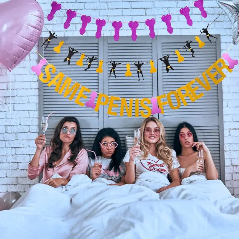 SAME PENIS FOREVER Banner Hen Party Garland Bachelorette