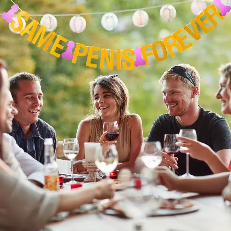 SAME PENIS FOREVER Banner Hen Party Garland Bachelorette