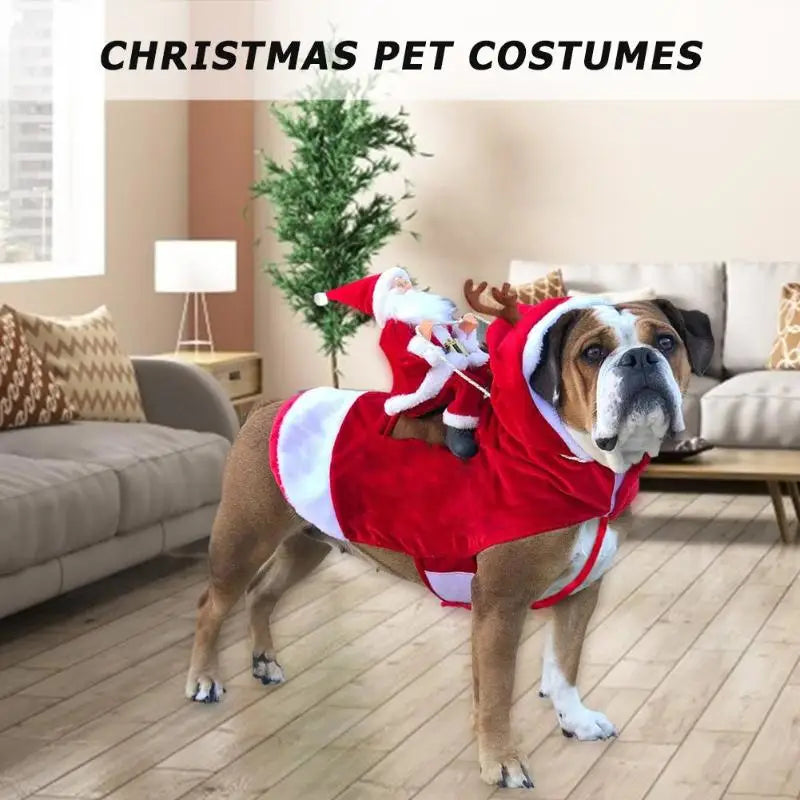 Santa Claus Riding Dog Funny Costumes