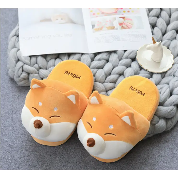 Winter Women Warm Indoor Dog Slippers - 6